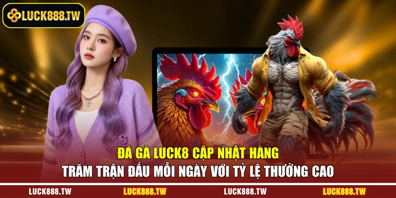 Đá gà Luck8 cập nhật hàng trăm trận đấu mỗi ngày với tỷ lệ thưởng cao